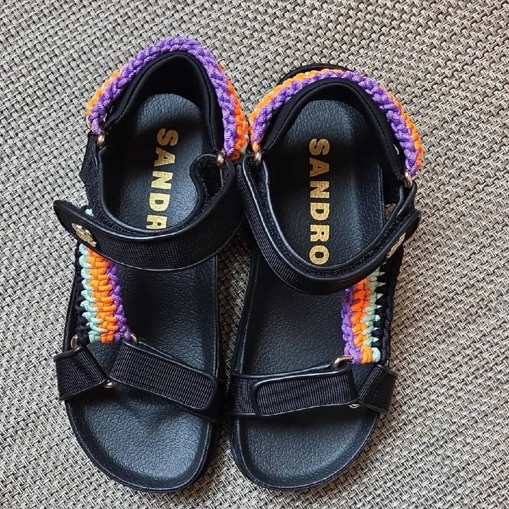 Sandro crochet-knit lug sandals - Picture 3 of 9